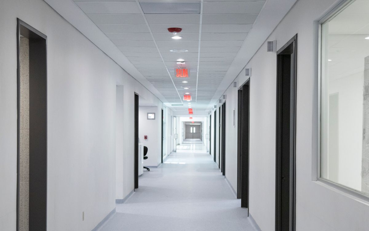 Bright clinical corridor